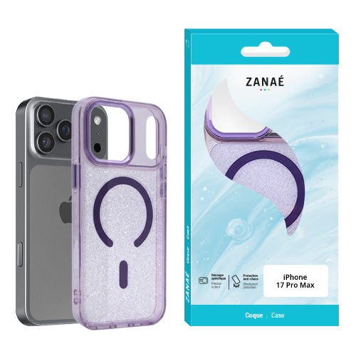 Coque Glow Purple MagSafe pour iPhone 17 Pro Max