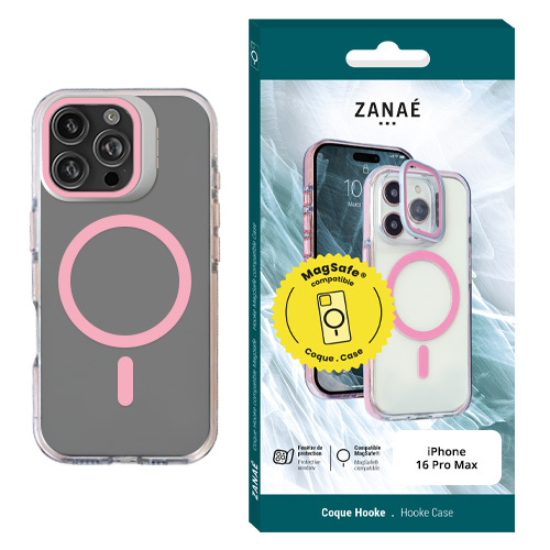 Coque Hooke MagSafe pour iPhone 16 Pro Max, Rose